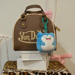 Von Dutch Bowling Bag – Brown/Tan w/ Pokémon Charm